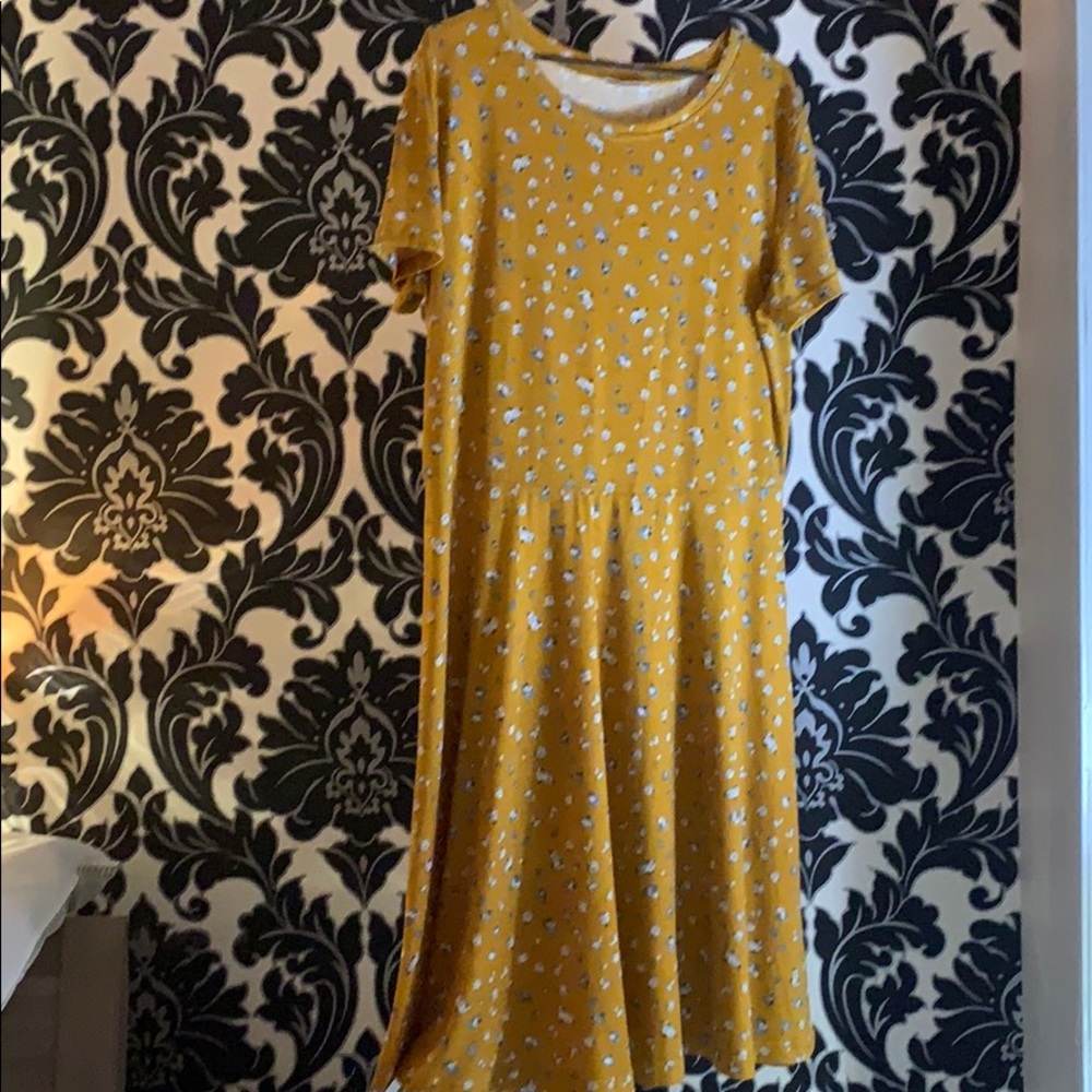 Mustard floral sundress